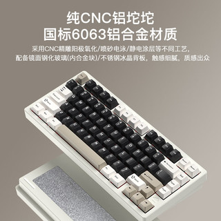 WOB 三模 机械键盘  雪顶芒芒轴 星云橙 RGB