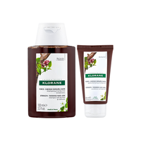 康如（KLORANE）金鸡纳防脱洗护套装100ml+50ml 防脱防断强韧蓬松护发素洗发水