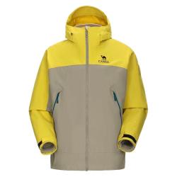 骆驼 2025户外三合一冲锋衣拼色防雨登山服