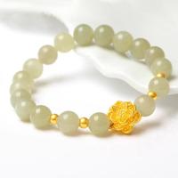 中国黄金 足金好运莲莲手串 24k纯金莲花