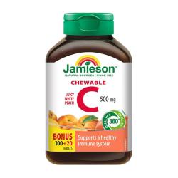 Jamieson 维生素C咀嚼片 水蜜桃味 120片