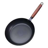 旗匠平底锅家用无涂层氮化烙饼防粘煎牛排铸铁锅电磁炉燃气灶通用 【氮化工艺+防爆玻璃盖】 24cm