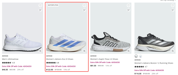 Shop Simon清仓商店 Adidas低至5折+情人节礼物低至25折