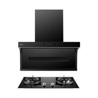 老板（Robam）星辰系列抽油烟机顶侧小黑翼双吸三吸侧吸烟机25大吸力油烟机烟灶两件套20A8S+20B2A【套装商品】