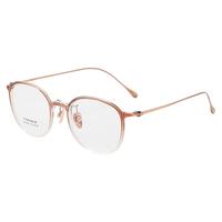 Erilles超轻纯钛眼镜框女近视眼镜素颜眼睛架钛镜架 冷茶绿框 161非球面镜片【留言度数】