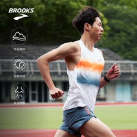 布鲁克斯(BROOKS)男子运动背心跑步运动速干透气 白 2XL
