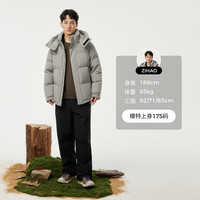  TANBOER/坦博尔 防风 男士羽绒服 可脱卸帽  2XL (185) 体重160斤-180斤 晴雾色