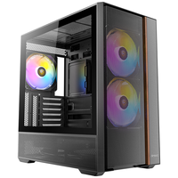 安钛克(Antec)FLUX REAR  ARGB电脑主机箱玻璃侧板/木质外观/专属散热/多风道/配电源延长线/标配5把风扇 FLUX REAR ARGB散热