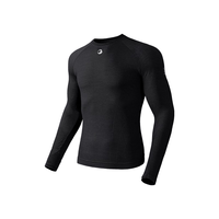 GOLOVEJOY高乐捷美利奴羊毛T恤户外登山运动跑步滑雪速干衣长袖上衣黑L 黑【男-含58%羊毛】 登山滑雪户外