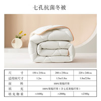 水星家纺百丽丝被子A类春秋被被芯7A级抑菌 七孔蓬松纤维被冬被 【A类|七孔透气纤维】冬被 220cm×240cm