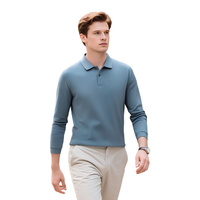 FORTEI 【100%棉】秋冬季男式休闲百搭时尚简约套头Polo衫打底衫