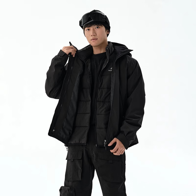 探迹者 户外防风保暖内搭J11ND 3M新雪丽内胆（月黑） L