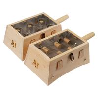 实木艾灸盒木制随身灸家用肚子腹部通用全身艾炙箱熏蒸仪盒子器具