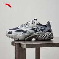 安踏 溯年丨复古跑步鞋男女同款潮流百搭休闲鞋厚底增高运动鞋 泥石灰/铁矿灰/雾灰-2 40