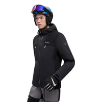 HALTI哈尔迪户外双板防风防水透湿银标P棉加厚滑雪服H059-2333 黑色