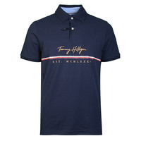 TOMMY HILFIGER 汤米希尔费格 男士刺绣字母标志短袖POLO衫