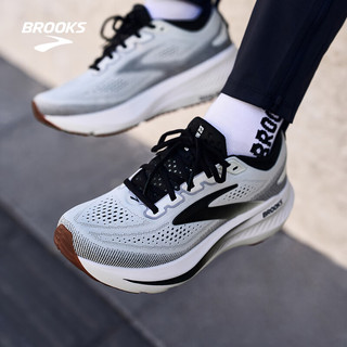 布鲁克斯（BROOKS）Glycerin 甘油 23男款跑鞋缓震运动 白/黑/棕色 43