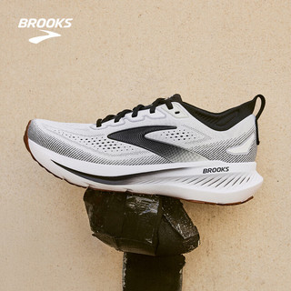 布鲁克斯（BROOKS）Glycerin 甘油 23男款跑鞋缓震运动 白/黑/棕色 43