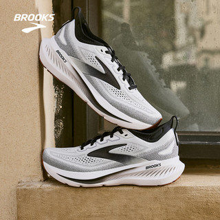 布鲁克斯（BROOKS）Glycerin 甘油 23男款跑鞋缓震运动 白/黑/棕色 43