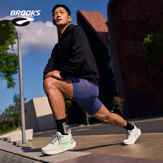 BROOKS/布鲁克斯 Glycerin GTS 23 男款缓震支撑跑鞋 灰/绿/黑色 41