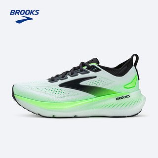 布鲁克斯（BROOKS）Glycerin 甘油 23男款跑鞋缓震运动 白/影蓝黑/壁虎绿 40.5