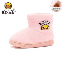 B.Duck 童鞋儿童防滑保暖棉鞋 粉色