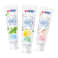 Crest 佳洁士 香氛锁白牙膏美白去黄去渍防渍含氟防蛀清新口气亮白 白桃+薄荷+白茶120g*3