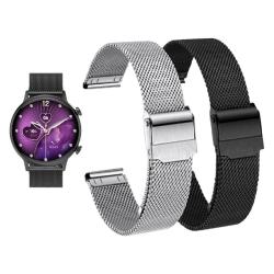 莱思帝 不锈钢表带 黑色 22MM 智能手表配件