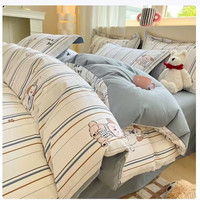 AIDLI A类100%全棉磨毛加厚保暖四件套 200*230cm