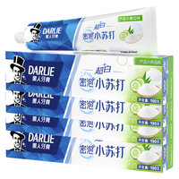 DARLIE 好来 超白密泡小苏打牙膏 芦荟小青瓜味 190g*4