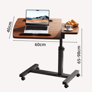 苏格 可移动升降桌 床边沙发电脑桌 骑士黑 60*40cm