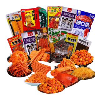 嗨新易辣条零食大礼包整箱80/90后儿时怀旧辣片小时候休闲食品1388g 混合辣条116包（开心鸭礼袋）
