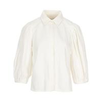 ZARA 女式韩系极简风纯色系泡泡五分袖翻领开衫衬衫