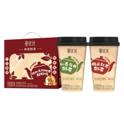 香飘飘 奶茶整箱装杯装曼优优冲饮奶茶椰果奶茶双口味礼盒装16杯