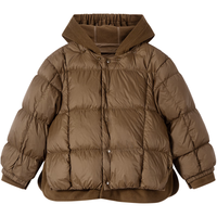 童装儿童羽绒服23年冬新款男女童鹅绒保暖外套 棕色 150cm