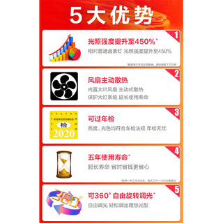 欧司朗LED前大灯灯泡90W瓦H7车灯 别克英朗GT/XT 10至14款【近光】 90瓦/对 增亮至400%