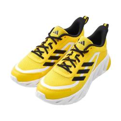 adidas 时尚潮流运动舒适透气跑步男鞋 UK9码43码 黄/一号黑/汉玉白