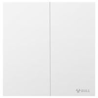 公牛（BULL）开关插座G57蝶翼超薄二开单控开关大面板开关G57K211暮雪白暗装