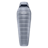 伯希和（Pelliot）【启辰】羽绒睡袋户外冬零下10成人防寒鸭绒便携轻量165030021灰L 【岩石灰】1000g|L码 无惧湿冷