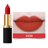 欧莱雅（LOREAL）欧莱雅粗管口红唇釉礼盒唇膏哑光666开挂红160小妖金新年女生 黑管239