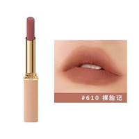 巴黎欧莱雅 L'OREAL PARIS欧莱雅(LOREAL)欧莱雅粗管口红唇釉礼盒唇膏哑光666开挂红160小妖金新年女生 欧莱雅口红绒雾唇霜黑管细管610#