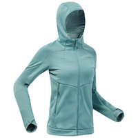 迪卡侬外套摇粒绒秋冬户外加厚珊瑚绒外套女蔚蓝色XL-4718775