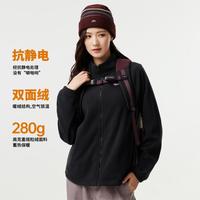 骆驼 户外抓绒衣女2025春秋加绒保暖立领抓绒外套