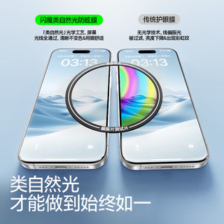 闪魔【护眼防眩光秒贴膜】适用iPhone Air钢化膜苹果17手机膜全覆盖一体防尘网无尘仓保护膜