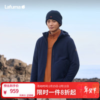乐飞叶 户外连帽抓绒衣男士 秋冬保暖时尚休闲卫衣外套男LMJA5CR63 藏青NV L  (50)180/100A