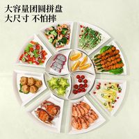 家用创意拼盘组合盘过年家庭聚会团圆年夜饭套装防摔塑料菜碟饭盘