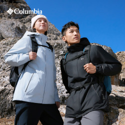 Columbia 户外男三合一冲锋衣防水90绒鸭绒内胆XE5418