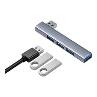 SnowkidsUSB分线器左侧贴合款扩展坞usb转usb3.0转换器笔记本电脑拓展坞四合一HUB集线器