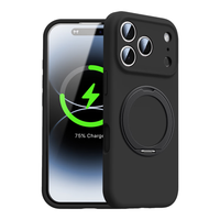 京工智造 iPhone17 Pro Max 液态硅胶磁吸支架手机壳 爵士黑