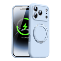 京工智造 iPhone17 Pro Max 液态硅胶磁吸支架手机壳 远峰蓝